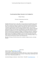 Transforming rural higher education for the postdigital era