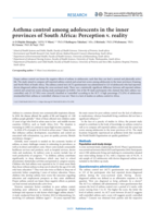Asthma control among adolescents in the inner provinces of South Africa: Perception v. reality