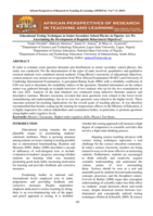  Educational testing techniques in senior secondary school physics in Nigeria: are we ascertaining the development of requisite behavioural objectives?