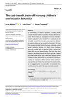 The cost–benefit trade‐off in young children's overimitation behaviour