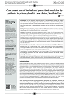 Concurrent use of herbal and prescribed medicine by patients in primary health care clinics, South Africa