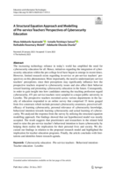 A structural equation approach and modelling of pre‑service teachers' perspectives of cybersecurity education