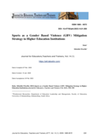 Sports as a Gender Based Violence (GBV) mitigation strategy in higher education institutions