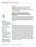 Adaptation and pre-test of a shortened Stepping Stones and Creating Futures intervention focused on HIV for young men in rural South Africa