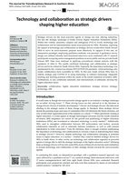 Technology and collaboration as strategic drivers shaping higher education