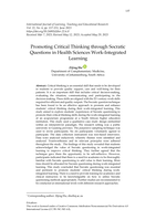 Promoting critical thinking through socratic questions in health sciences work-integrated learning