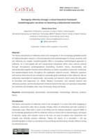 Reimaging reflexivity through a critical theoretical framework: Autoethnographic narratives on becoming a (de)colonised researcher