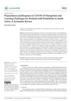 Preparedness and response to covid-19 disruptions and learning challenges for students with disabilities in South Africa: A systematic review