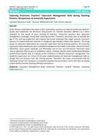 Exploring preservice teachers’ classroom management skills during teaching practice: Perspectives of university supervisors