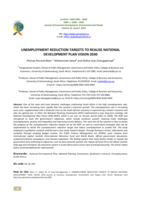Unemployment reduction targets to realise national development plan vision 2030