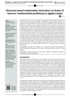 Discourse-based mathematics instruction on Grade 11 learners’ mathematical proficiency in algebra topics