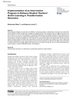 Implementation of an intervention program to enhance student teachers’ active learning in transformation geometry