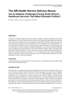 The 4IR-health service delivery Nexus: Can AI address challenges facing South Africa's healthcare services that affect domestic politics?
