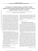 Complexity in epidemiology and public health. Addressing complex health problems through a mix of epidemiologic methods and data