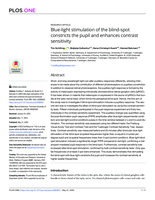 Blue-light stimulation of the blind-spot constricts the pupil and enhances contrast sensitivity