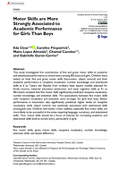 Motor skills are more strongly associated to academic performance for girls than boys