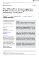 Why children differ in classroom engagement: Insights from a prospective longitudinal cohort of elementary school students