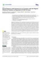 Social distance with tourists in U.S. counties with the highest historical numbers of reported COVID-19 cases