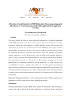 Alleviation of social injustices in STEM education: Harnessing pedagogical affordances of virtual and augmented reality applications through open learning