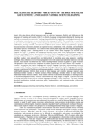  Multilinguial learners’ perceptions of the role of english and scientific language on natural sciences learning