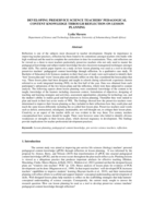 Developing preservice science teachers’ pedagogical content knowledge through reflection on lesson planning