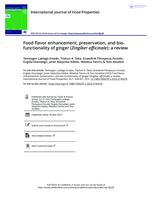 Food flavor enhancement, preservation, and bio-functionality of ginger (Zingiber officinale): a review