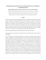 Demographic characteristics of teachers' perceptions towards the use of technology in early childhood education