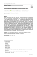 Determinants of subjective social status in South Africa