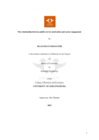 The relationship between public service motivation and career engagement