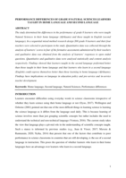 Performance differences of grade 8 natural sciences learners taught in home language and second language