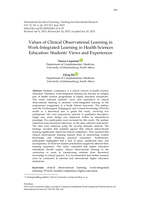 Values of clinical observational learning in work-integrated learning in health sciences education: Students' views and experiences
