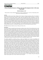 African maritime resource, fishing and aqua-development aids in the lake Chad Basin