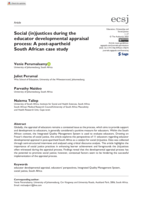 Social (in)justices during the educator developmental appraisal process: A post-apartheid South African case study