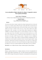 Access and politics of higher education for refugees: Comparative contexts from Uganda and Ethiopia
