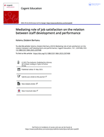 Mediating role of job satisfaction on the relation between staff development and performance
