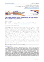 The capital structure theory as it relates to the food sector. A developing economy's evidence