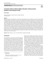 Curriculum reform in African higher education: solving society’s problems and meeting its needs