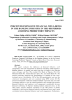 Perceived employee financial well-being in the banking industry in the 4ir period: Assessing predictors' impacts