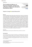 The Conditional Influence of Poverty, Inequality, and Severity of Poverty on Economic Growth in Sub-Saharan Africa