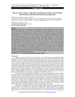 Judo as a tool to reinforce value-based education in the South African Primary Schools physical education and school sport programmes