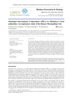 Municipal International Cooperations (MICs) in Zimbabwe's local authorities: An exploratory study of the Harare Metropolitan City