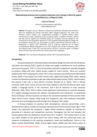 Repositioning technical and vocational education and training in Africa for global competitiveness: A bilingual model