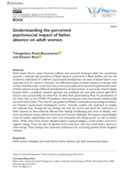 Understanding the perceived psychosocial impact of father absence on adult women