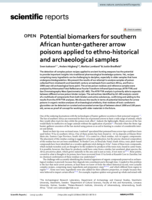 Potential biomarkers for southern African hunter-gatherer arrow poisons applied to ethno-historical and archaeological samples