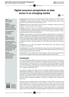 Digital consumer perspectives on data access in an emerging market