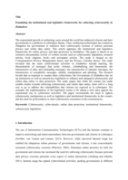 Title Examining the institutional and legislative frameworks for enforcing cybersecurity in Zimbabwe