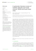 A systematic literature review of mobility attitudes and mode choices: MENA and South Asian cities