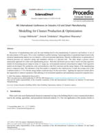 Modelling for cleaner production & optimization