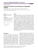 A model to facilitate critical thinking of radiography students