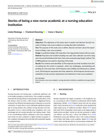 Stories of being a new nurse academic at a nursing education institution